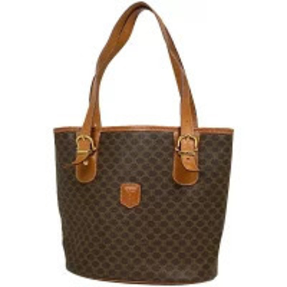 Celine Macadam tote bag shoulder handbag brown